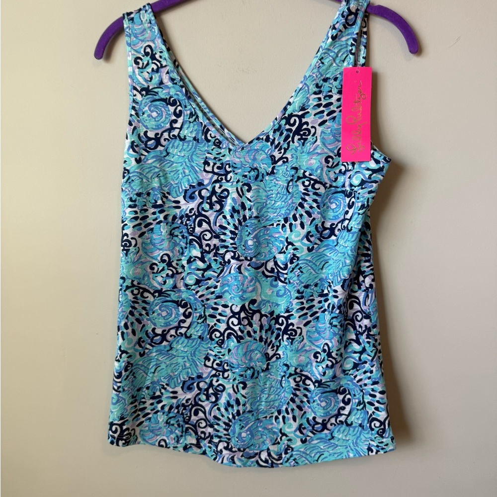 Lilly Pulitzer Gigi top  light aqua spritz size xxs nwt